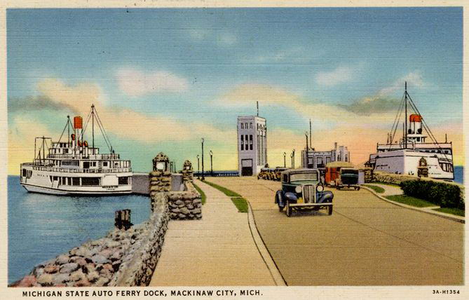 Jans Restaurant - Old Post Card Rendering Of Ferry Dock (newer photo)